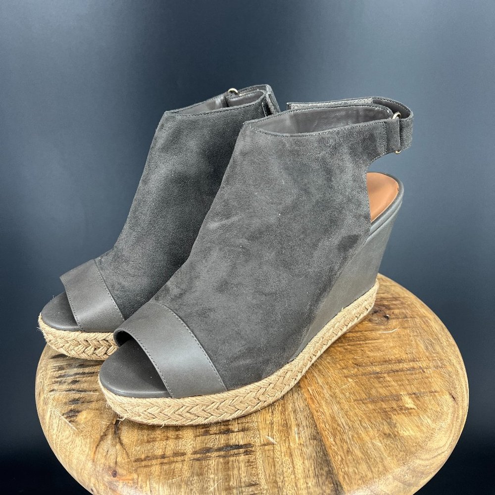 Charles & Keith Gray Suede Wedge